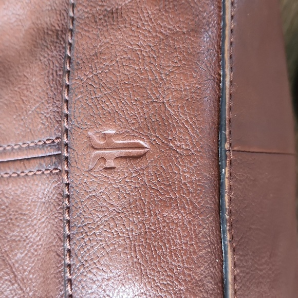 Frye Dome Brown Leather Bag With Adjustable Crossbody Strap - Picture 2 of 11
